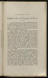 Une pastorale à Barcus - Guillaume II ou la Campagne de France